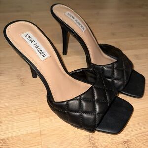 Steve Madden Black Quilted Women's Heels